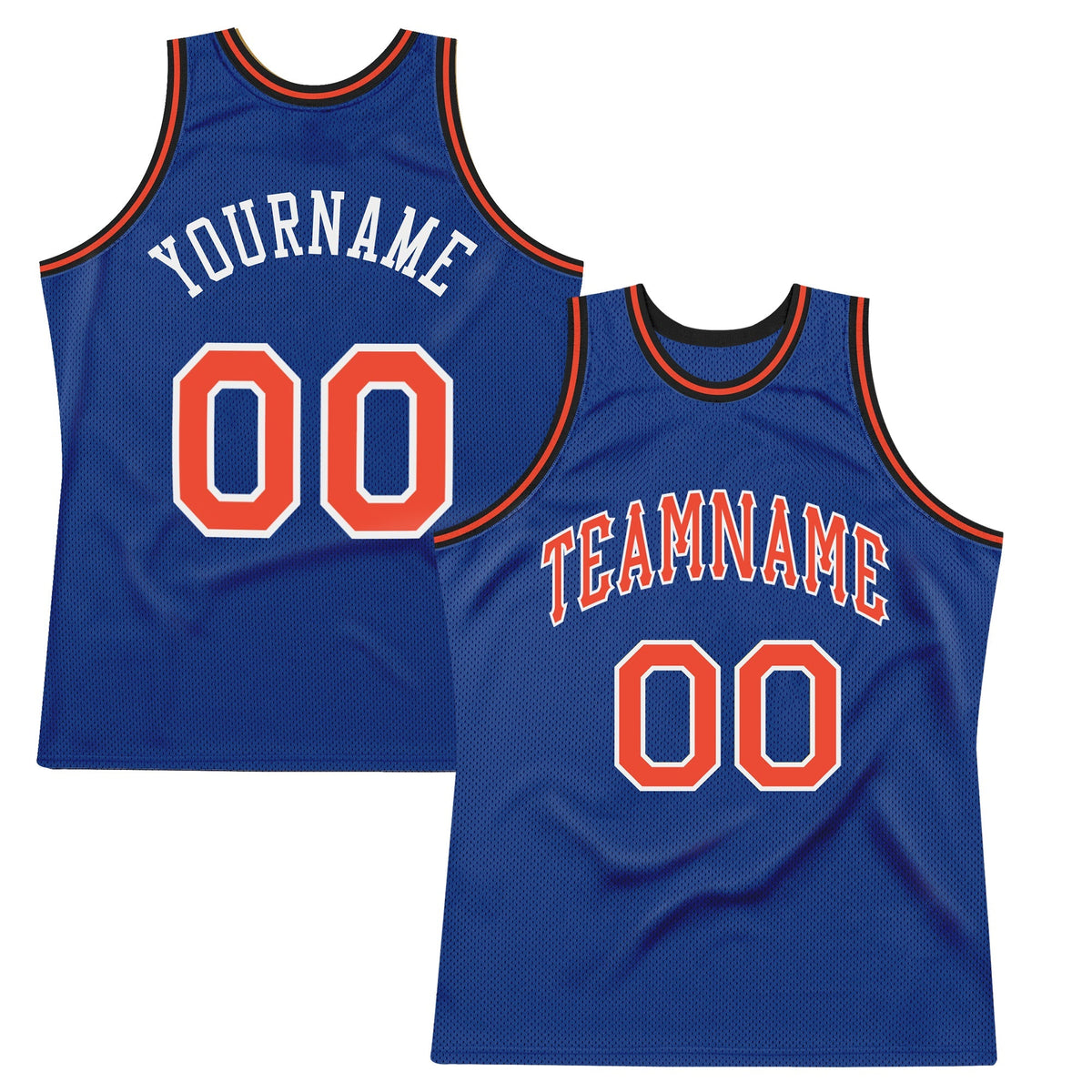 Custom Basketball Jersey - Royal Orange-White Throwback - Style Royal0110