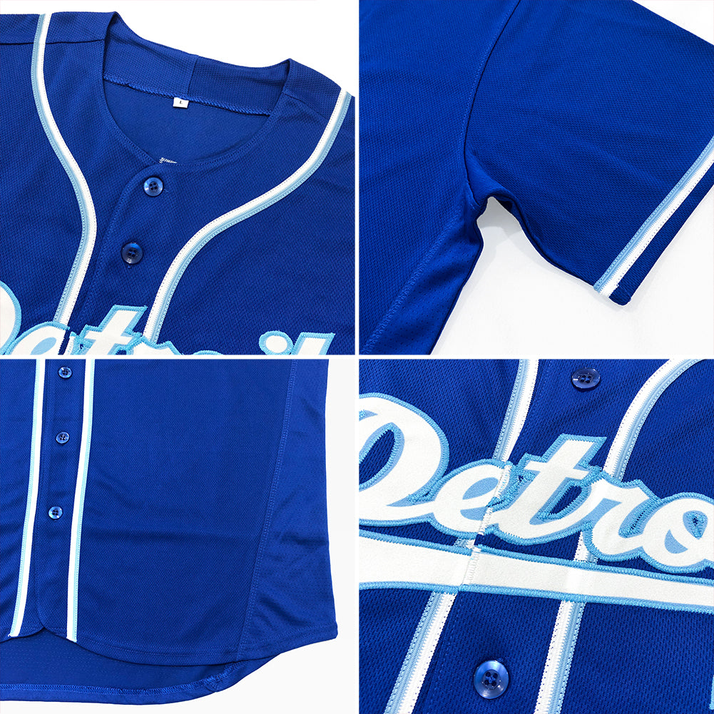 Custom Baseball Jersey - Royal Kelly Green-White