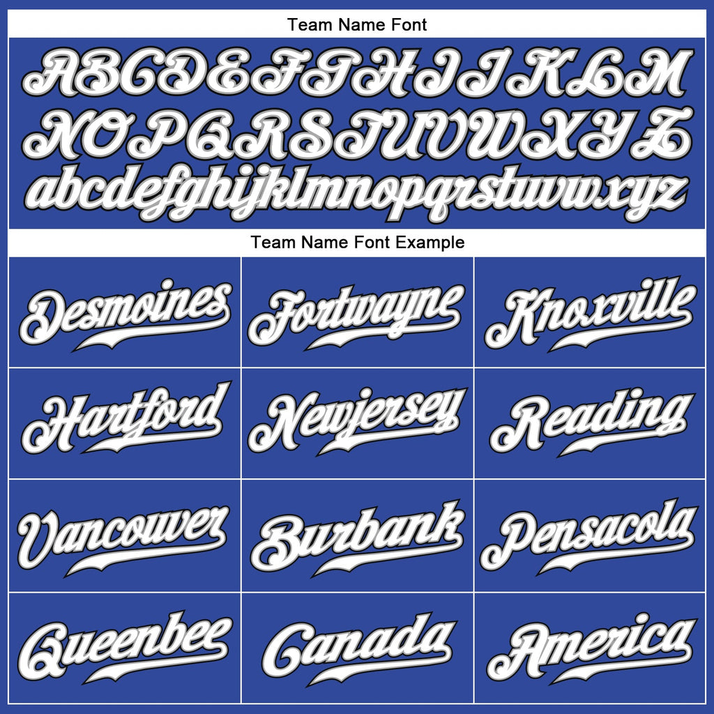 Custom Baseball Jersey - Royal White Pinstripe White-Black