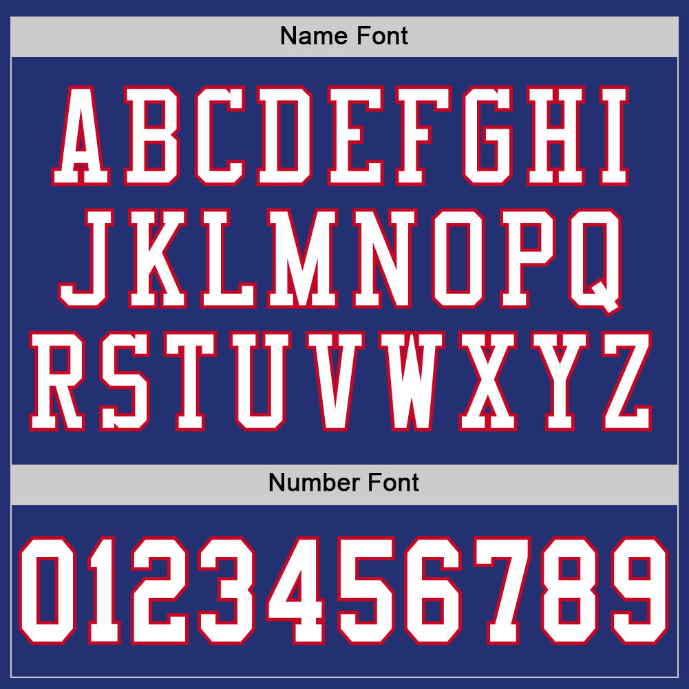Custom Football Jersey - Royal White-Red Mesh Throwback - Style Royal0155