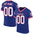 Custom Football Jersey - Royal White-Red Mesh Throwback - Style Royal0155