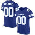 Custom Football Jersey - Royal White-Light Blue Mesh