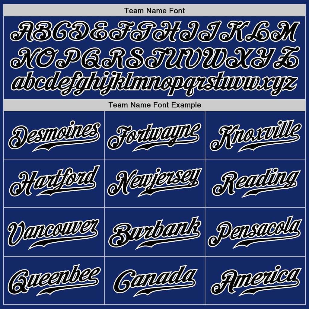 Custom Baseball Jersey - Royal White Pinstripe Black-White