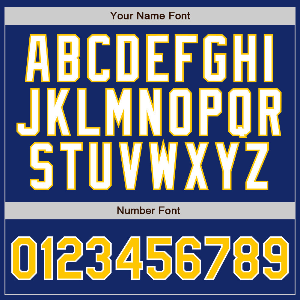 Custom Baseball Jersey - Royal Gold Pinstripe Gold-White