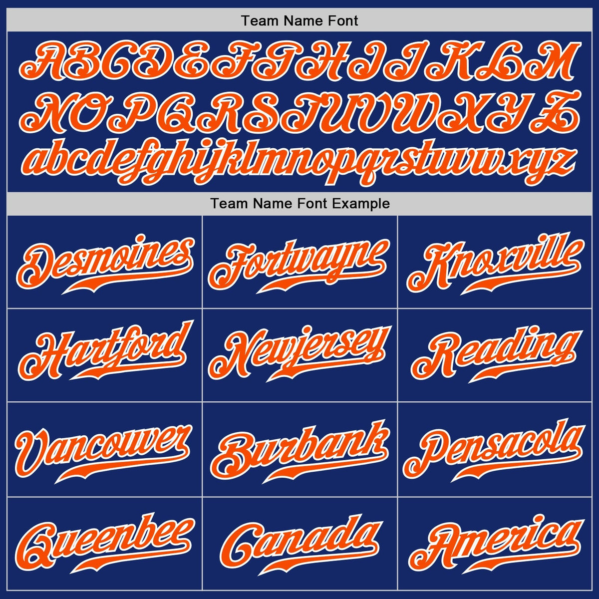 Custom Baseball Jersey - Royal Orange Pinstripe Orange-White