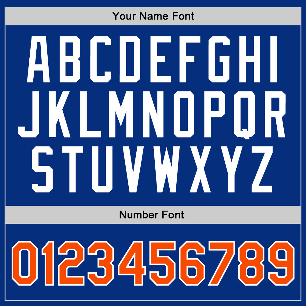 Custom Basketball Jersey - Royal Orange-White Throwback - Style Royal0341