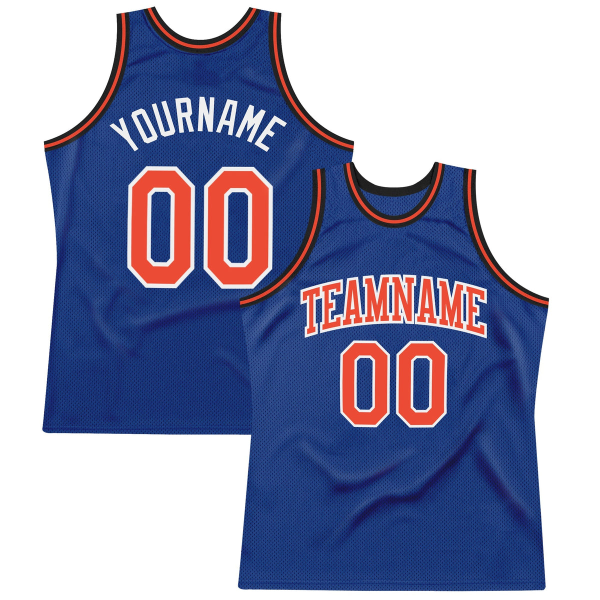 Custom Basketball Jersey - Royal Orange-White Throwback - Style Royal0341