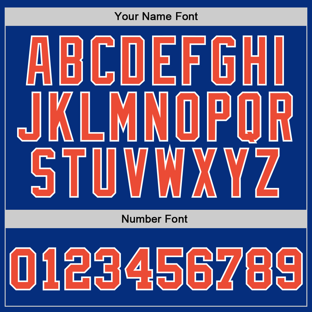 Custom Basketball Jersey - Royal Orange-White Throwback - Style Royal0345