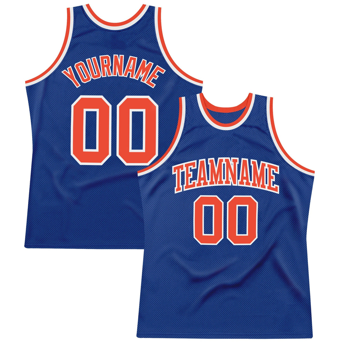 Custom Basketball Jersey - Royal Orange-White Throwback - Style Royal0345