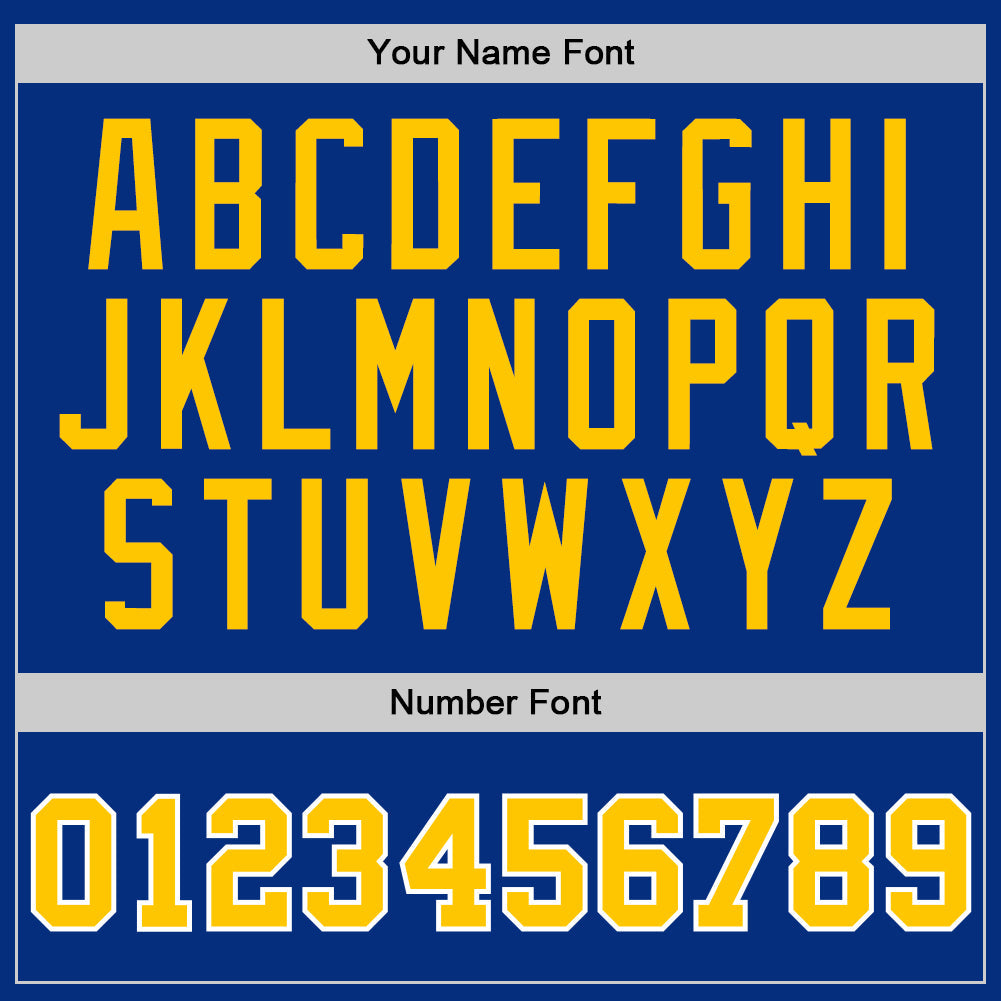 Custom Basketball Jersey - Royal Gold-White Throwback - Style Royal0347