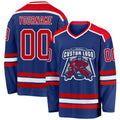 Custom Hockey Jersey - Royal Red-White