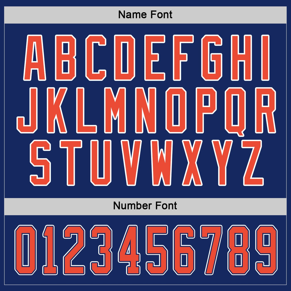 Custom Hockey Jersey - Royal Orange-White