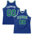 Custom Basketball Jersey - Royal Kelly Green-White Throwback