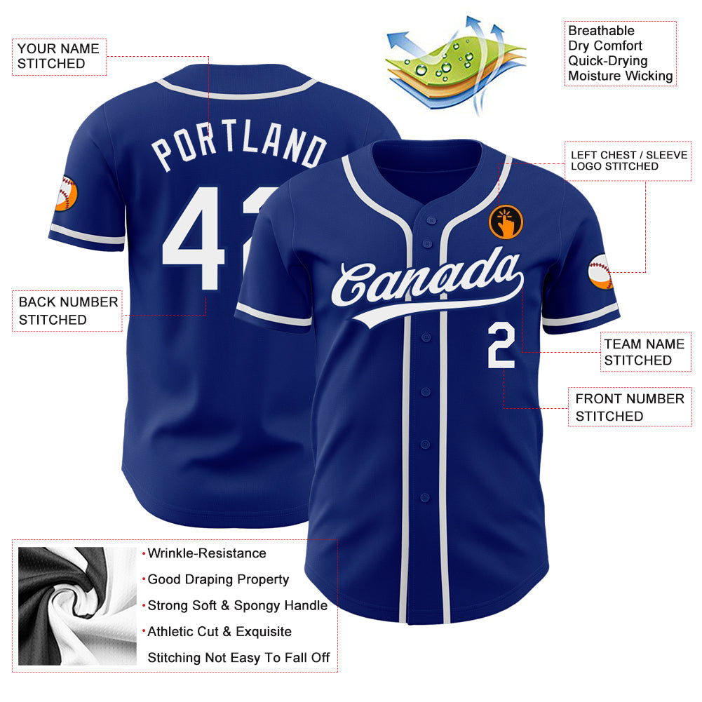 Custom Baseball Jersey - Royal White - Style Royal0441