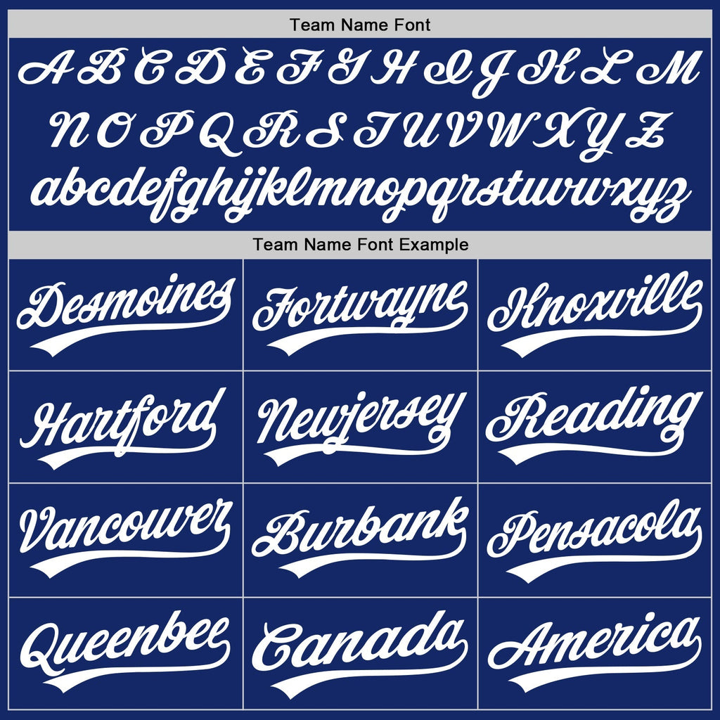 Custom Baseball Jersey - Royal White - Style Royal0441