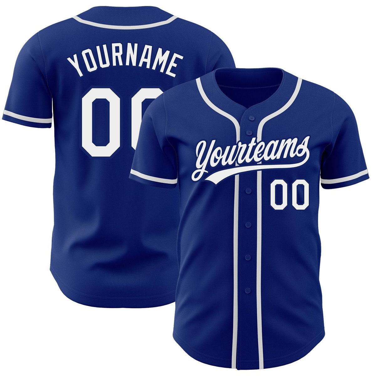Custom Baseball Jersey - Royal White - Style Royal0441