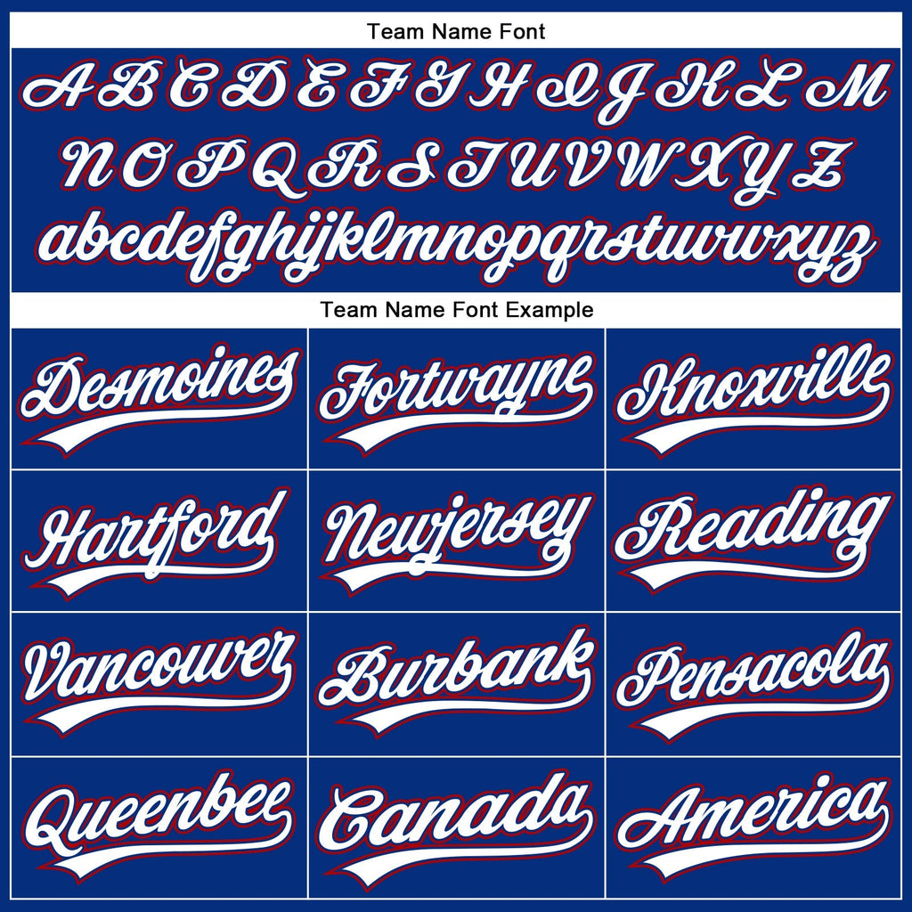 Custom Baseball Jersey - Royal White Pinstripe Red