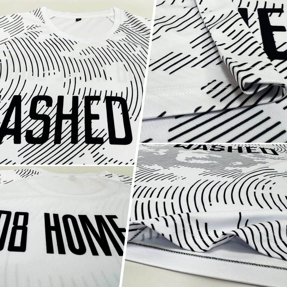 Custom Soccer Jersey - White Black Sublimation Uniform