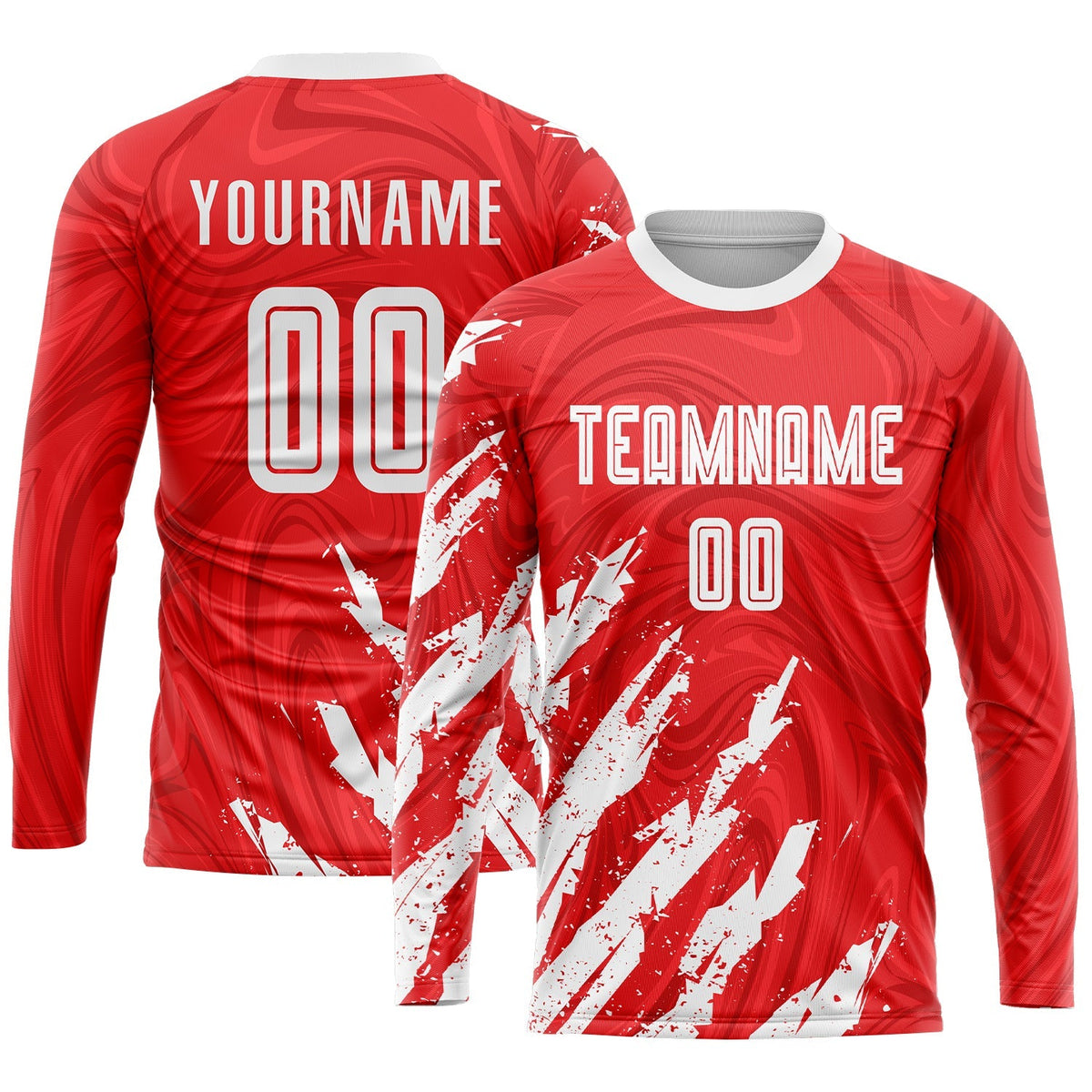 Custom Soccer Jersey - Red White Sublimation Uniform - Style Soccer0009