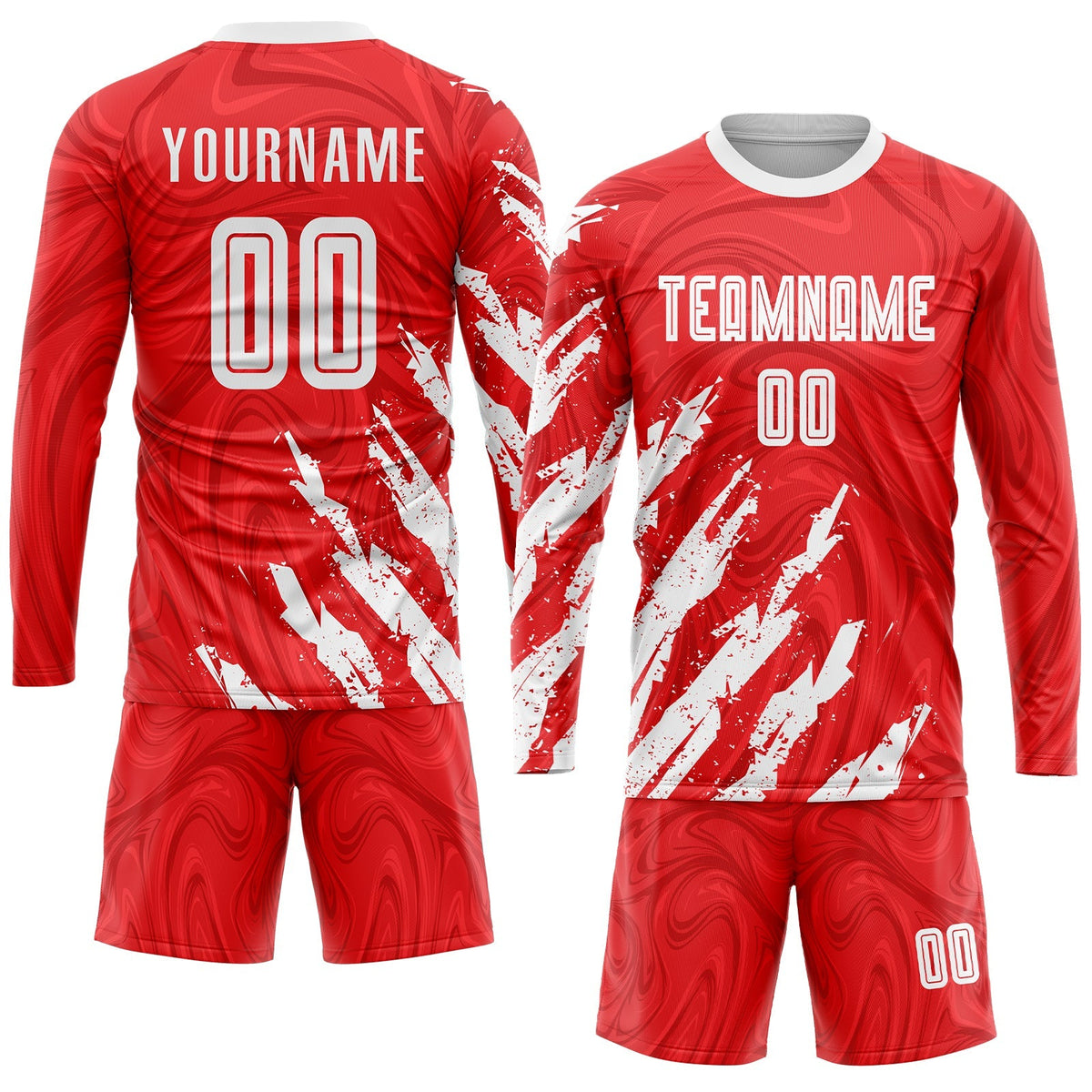 Custom Soccer Jersey - Red White Sublimation Uniform - Style Soccer0009