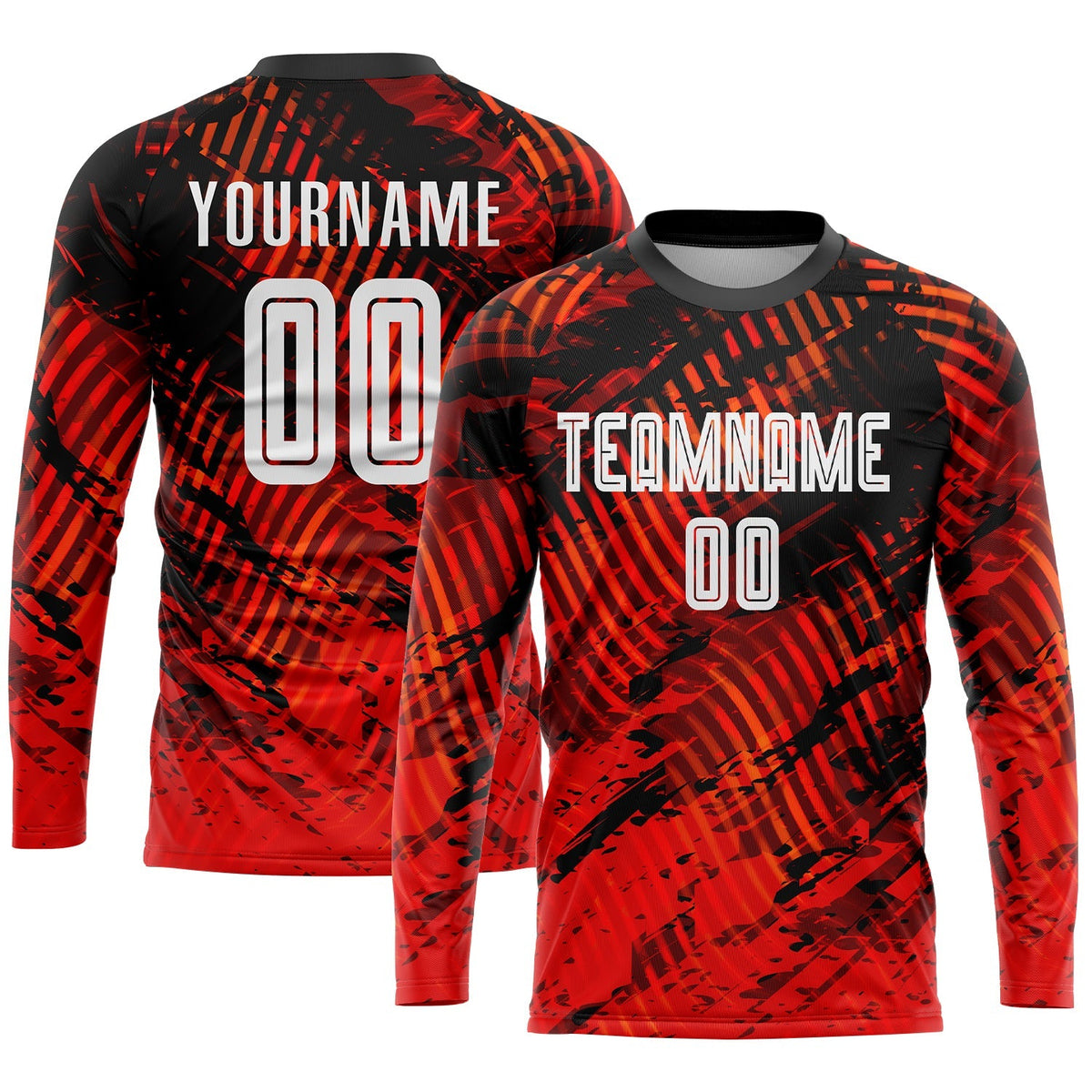 Custom Soccer Jersey - Red White-Black Sublimation Uniform - Style Soccer0011