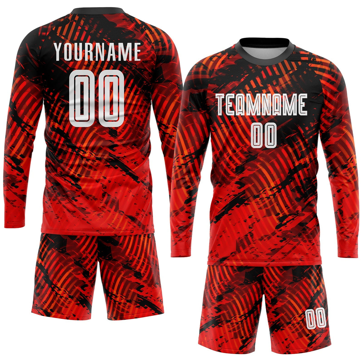 Custom Soccer Jersey - Red White-Black Sublimation Uniform - Style Soccer0011