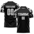 Custom Soccer Jersey - Black White-Camo Sublimation Uniform
