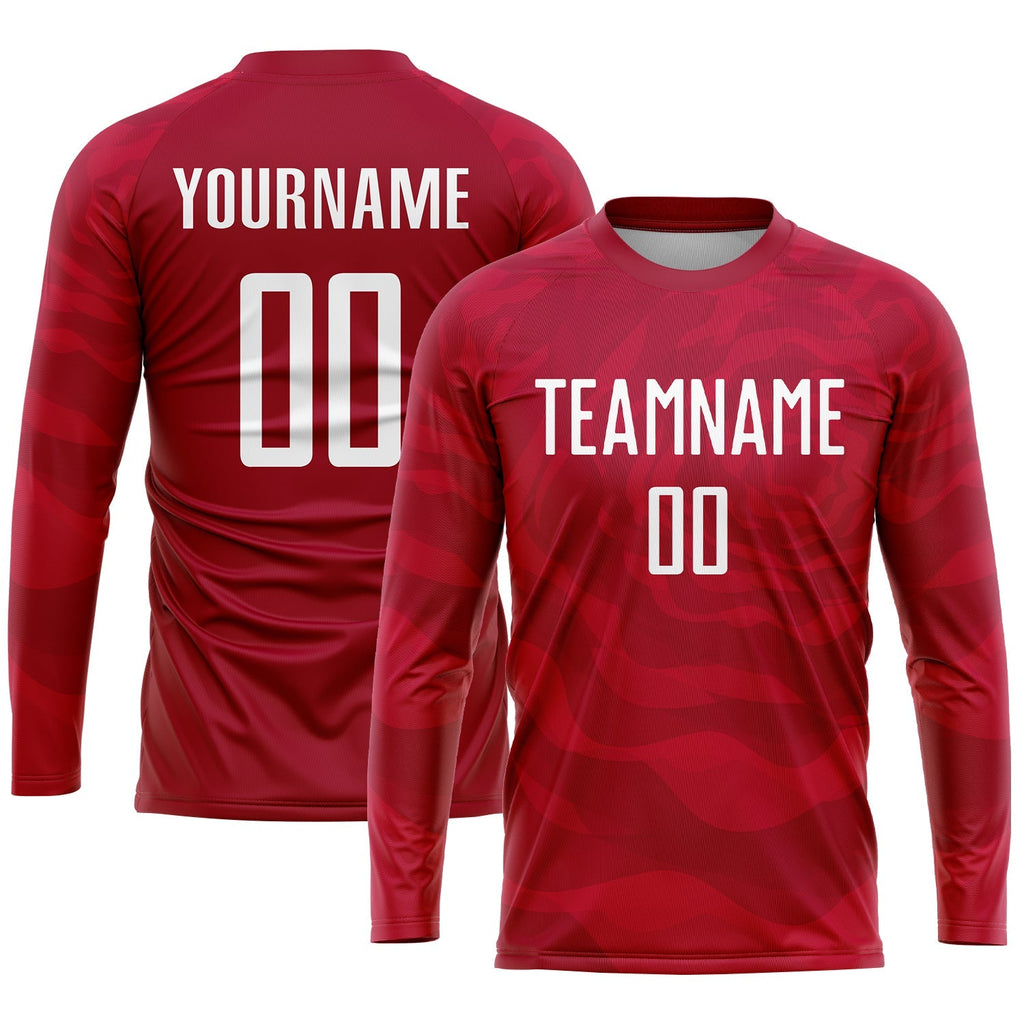 Custom Soccer Jersey - Red White Sublimation Uniform - Style Soccer0057