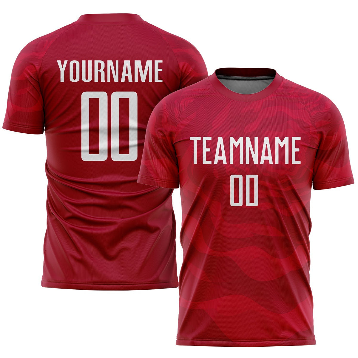 Custom Soccer Jersey - Red White Sublimation Uniform - Style Soccer0057