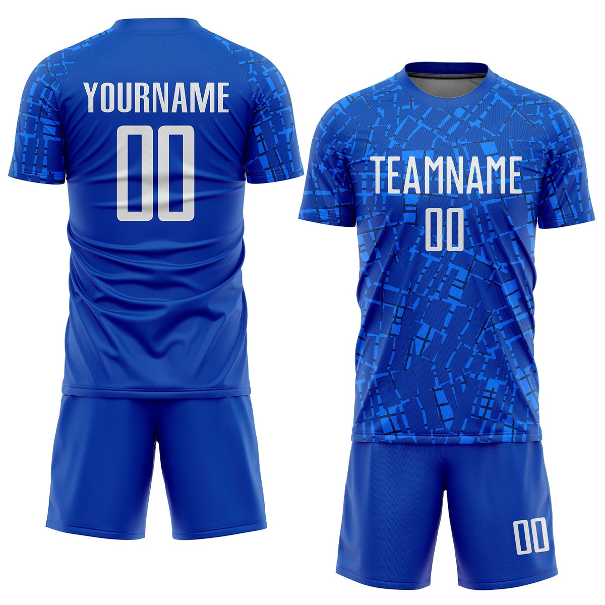 Custom Soccer Jersey - Royal White Sublimation Uniform - Style Soccer0058