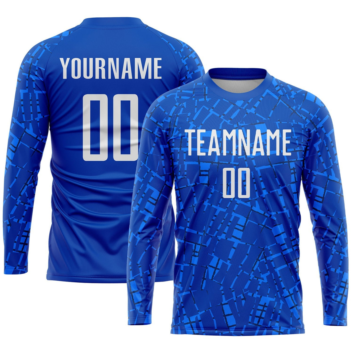 Custom Soccer Jersey - Royal White Sublimation Uniform - Style Soccer0058