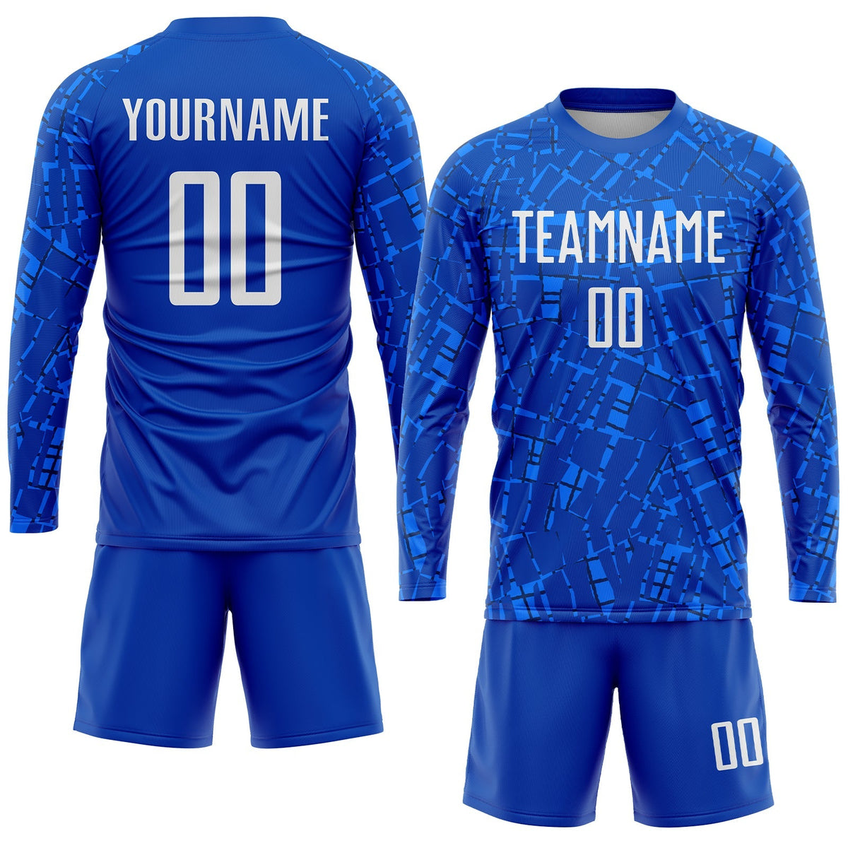 Custom Soccer Jersey - Royal White Sublimation Uniform - Style Soccer0058