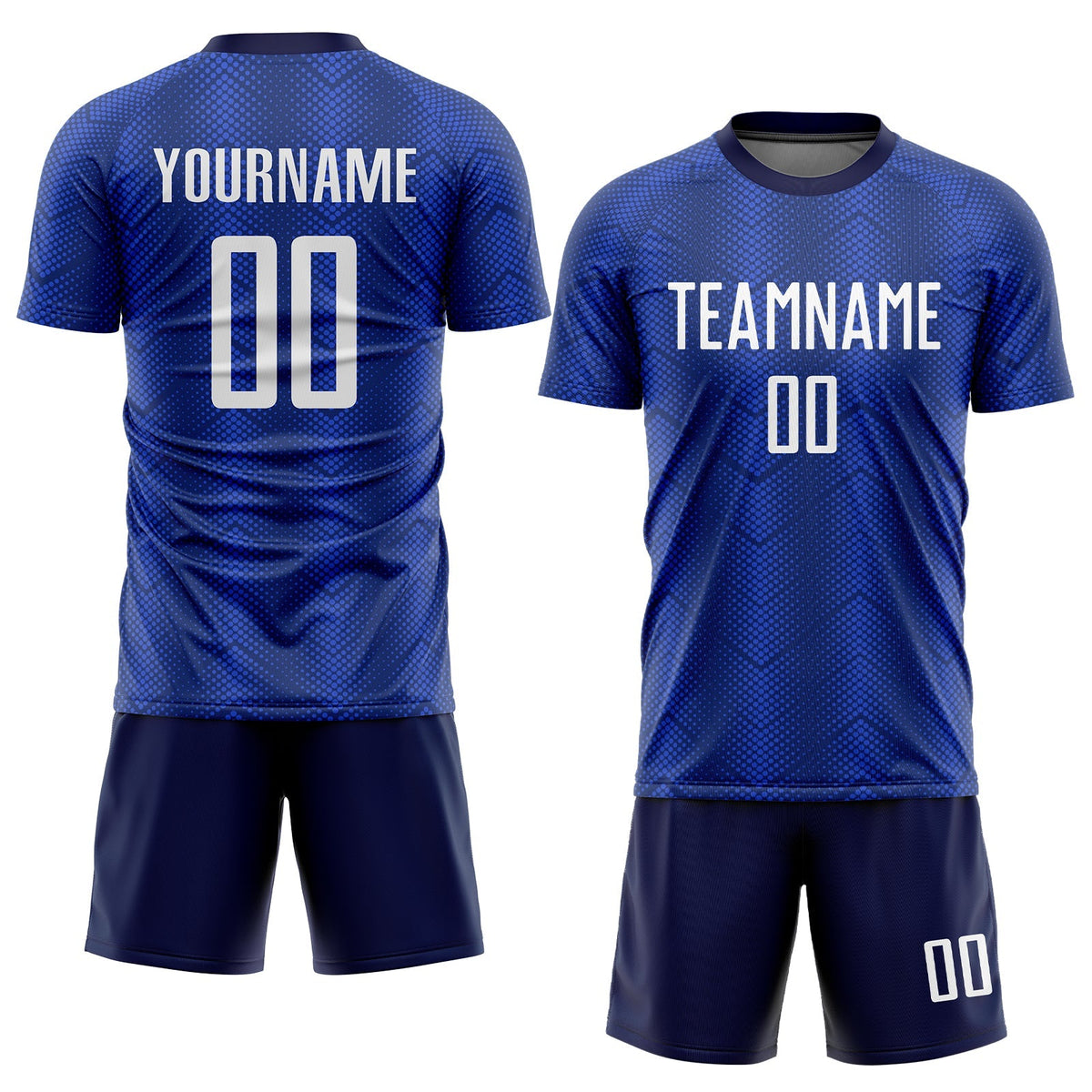 Custom Soccer Jersey - Royal White-Navy Sublimation Uniform - Style Soccer0084