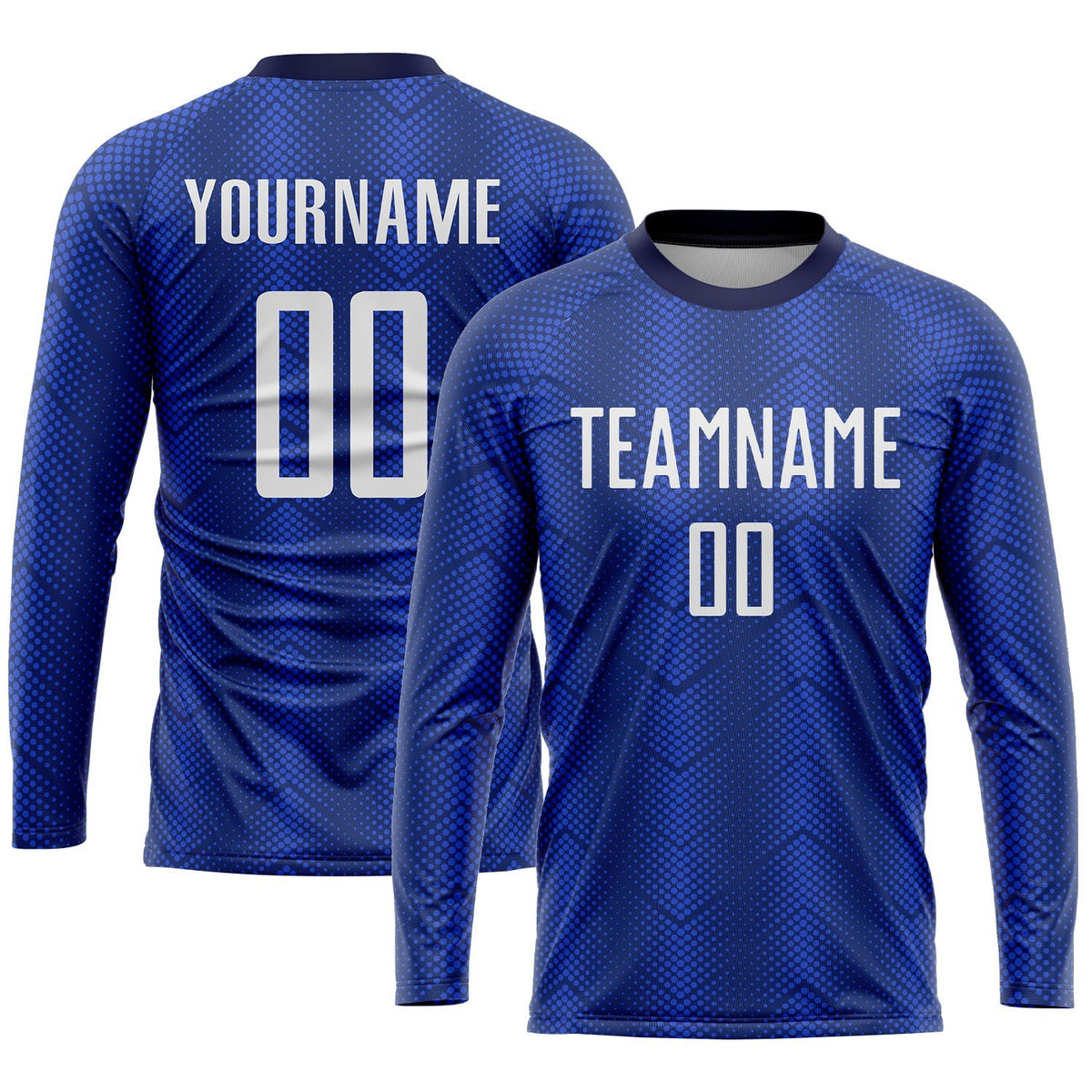 Custom Soccer Jersey - Royal White-Navy Sublimation Uniform - Style Soccer0084