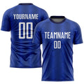 Custom Soccer Jersey - Royal White-Navy Sublimation Uniform - Style Soccer0084