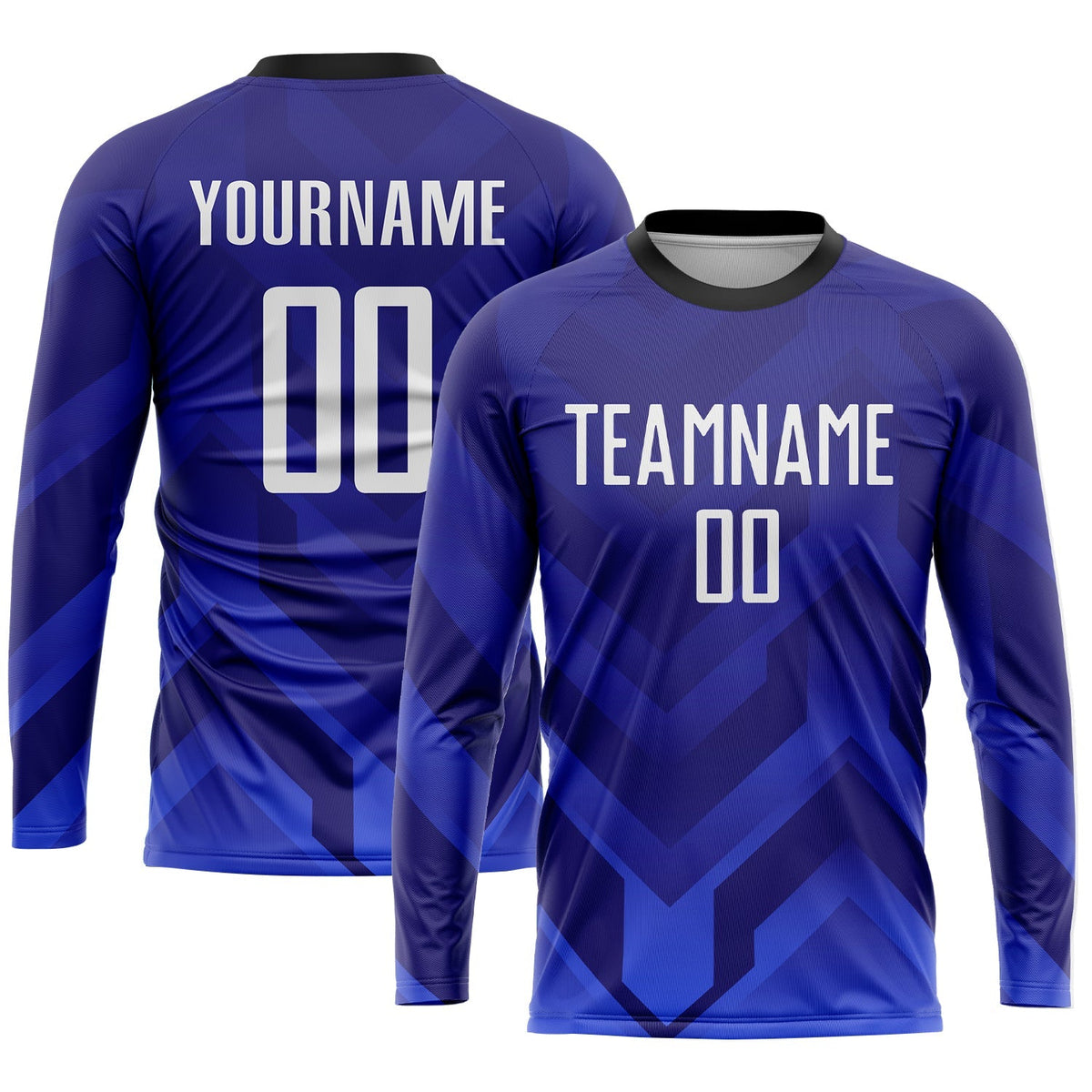Custom Soccer Jersey - Dark Purple White Royal-Navy Sublimation Uniform