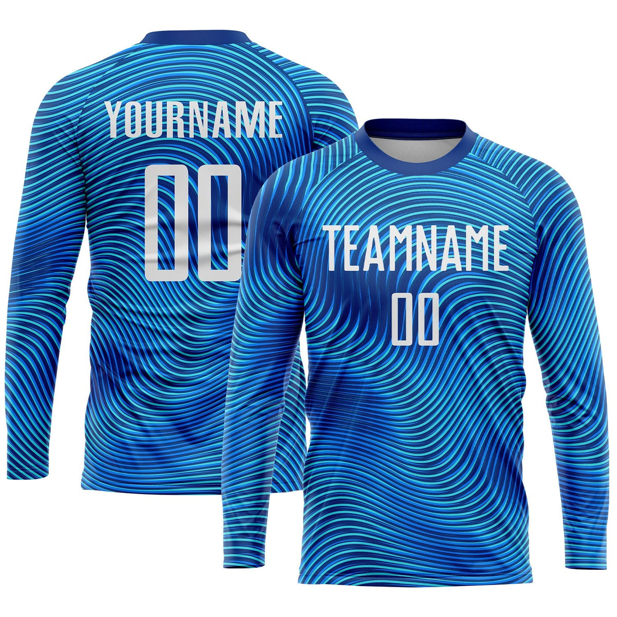 Custom Soccer Jersey - Light Blue White-Royal Sublimation Uniform