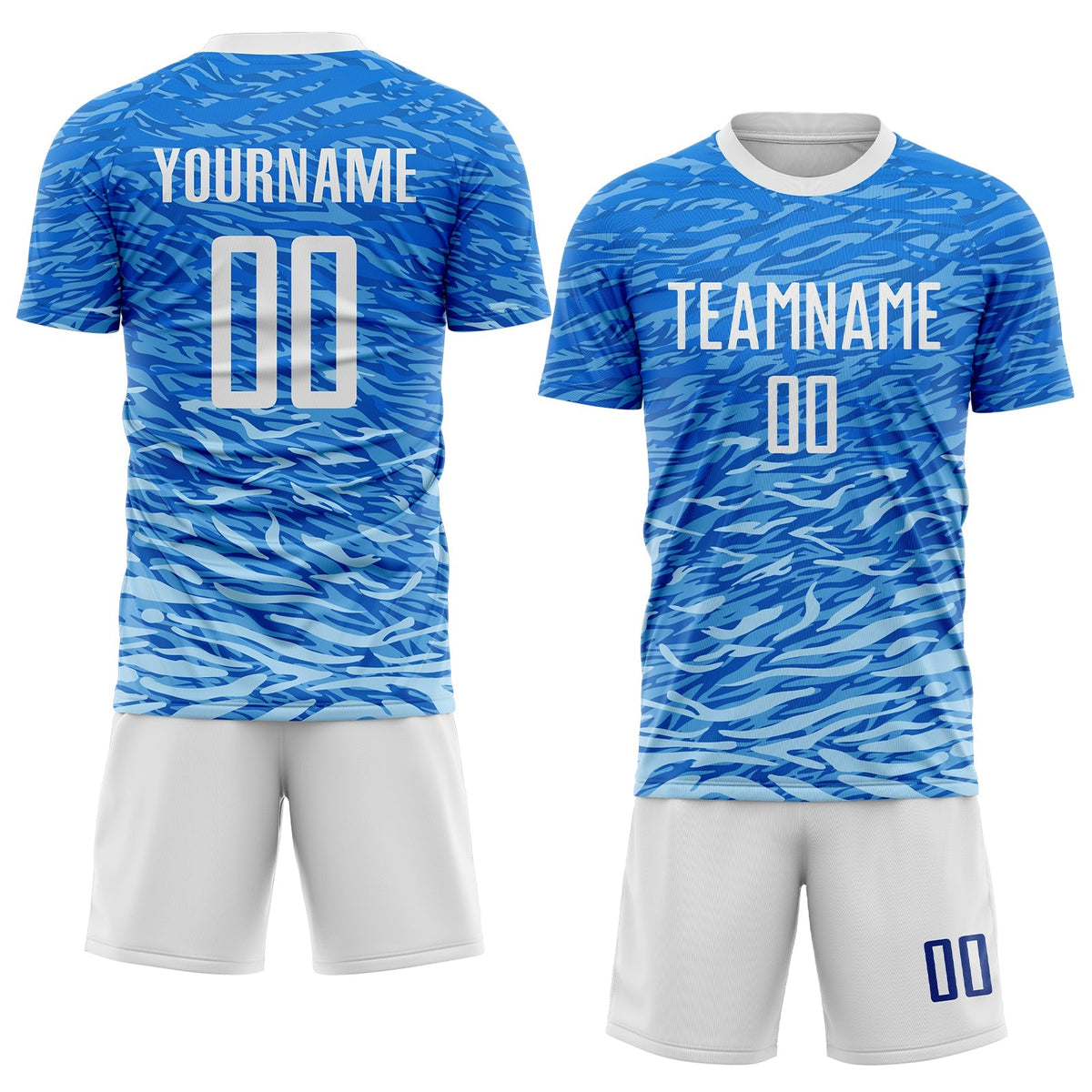 Custom Soccer Jersey - Royal White Sublimation Uniform - Style Soccer0105