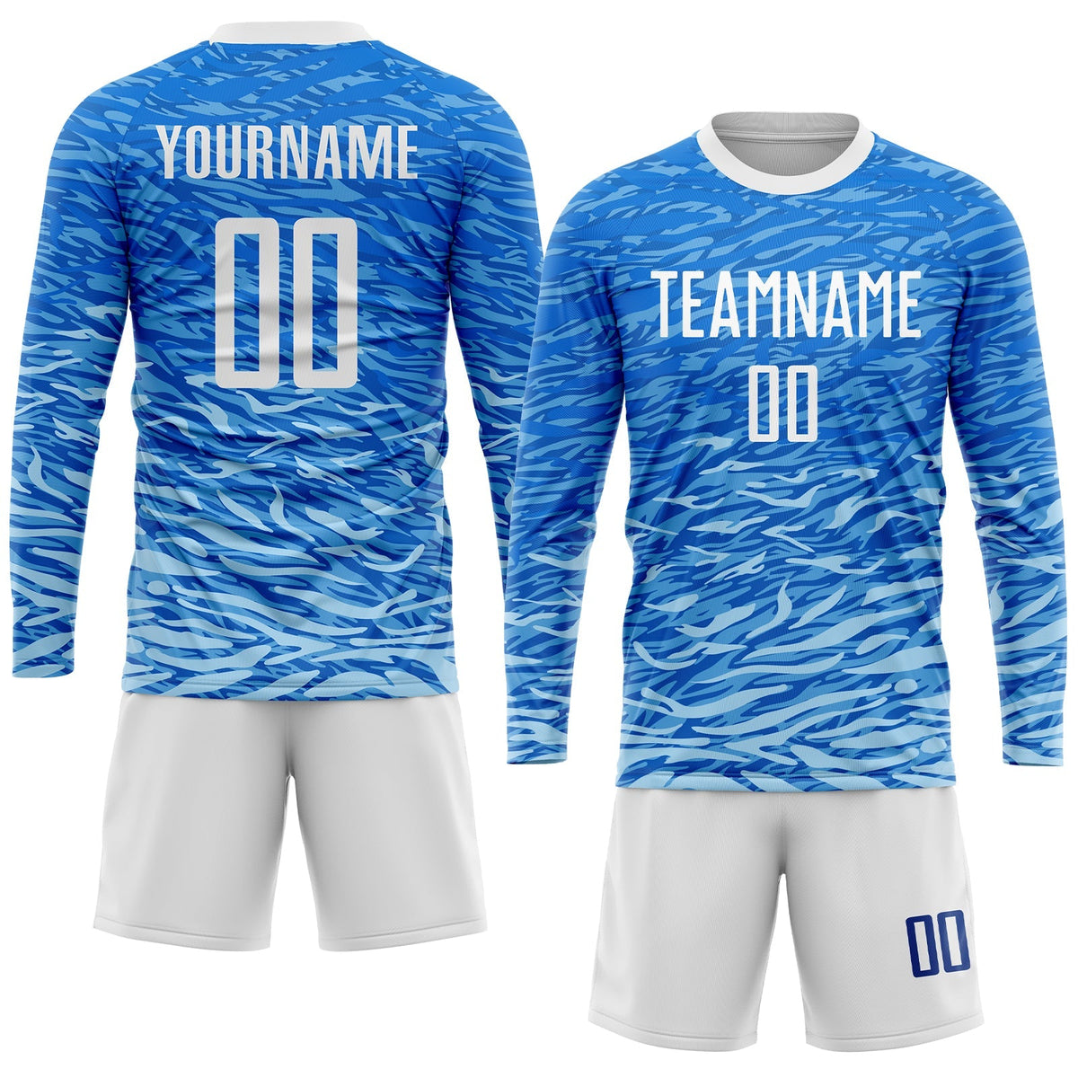 Custom Soccer Jersey - Royal White Sublimation Uniform - Style Soccer0105