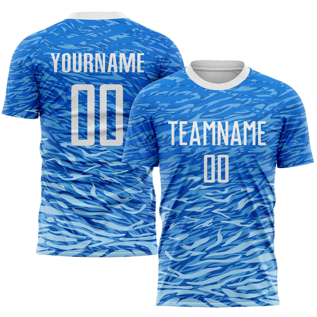 Custom Soccer Jersey - Royal White Sublimation Uniform - Style Soccer0105