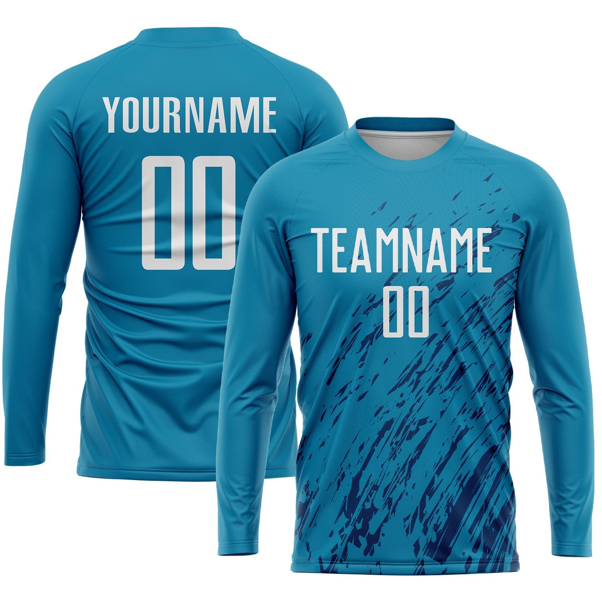 Custom Soccer Jersey - Panther Blue White-Black Sublimation Uniform
