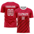 Custom Soccer Jersey - Red White Sublimation Uniform - Style Soccer0135