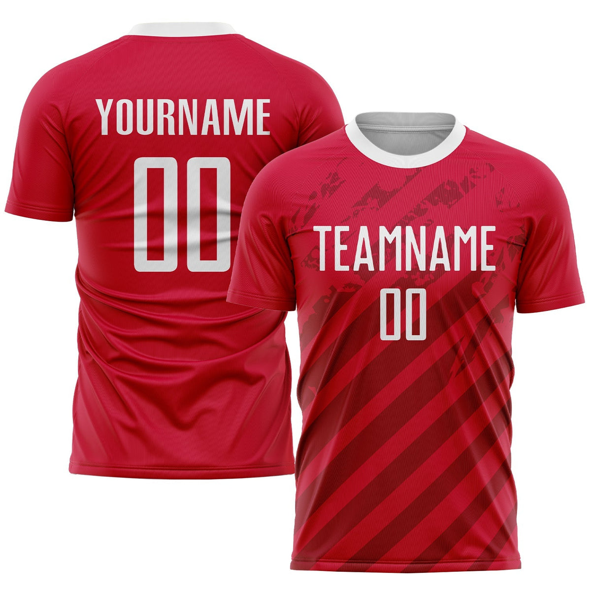 Custom Soccer Jersey - Red White Sublimation Uniform - Style Soccer0135