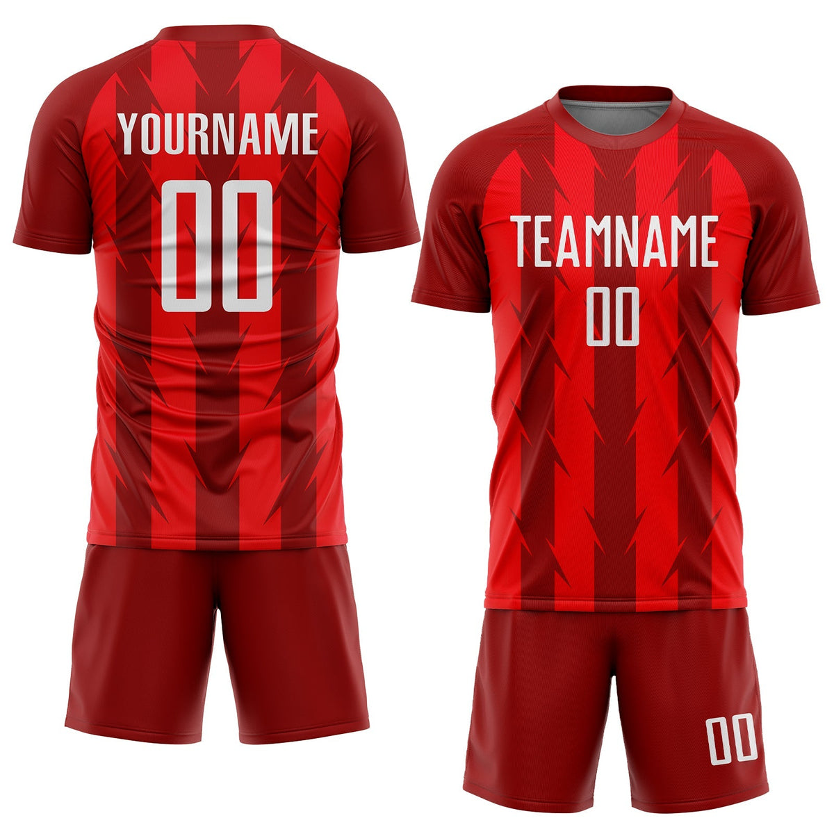 Custom Soccer Jersey - Red White Sublimation Uniform - Style Soccer0149