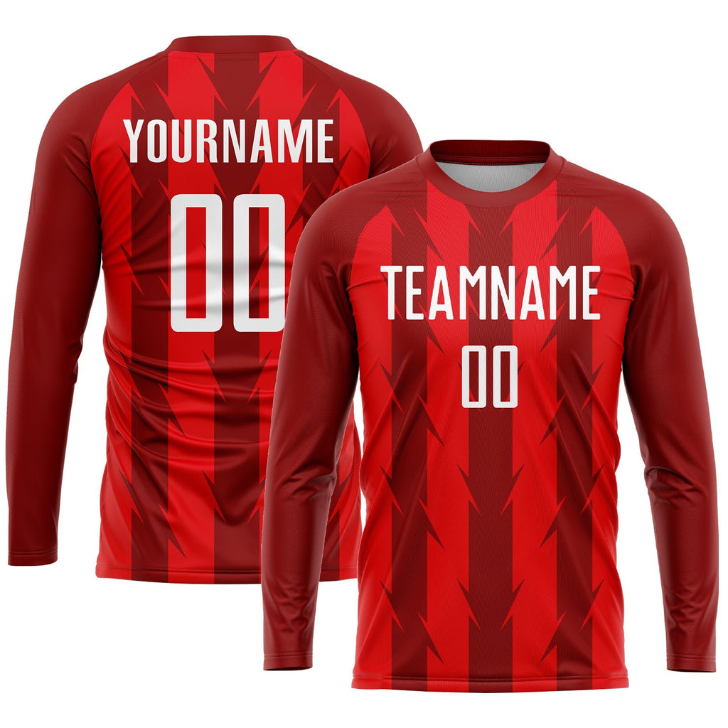Custom Soccer Jersey - Red White Sublimation Uniform - Style Soccer0149