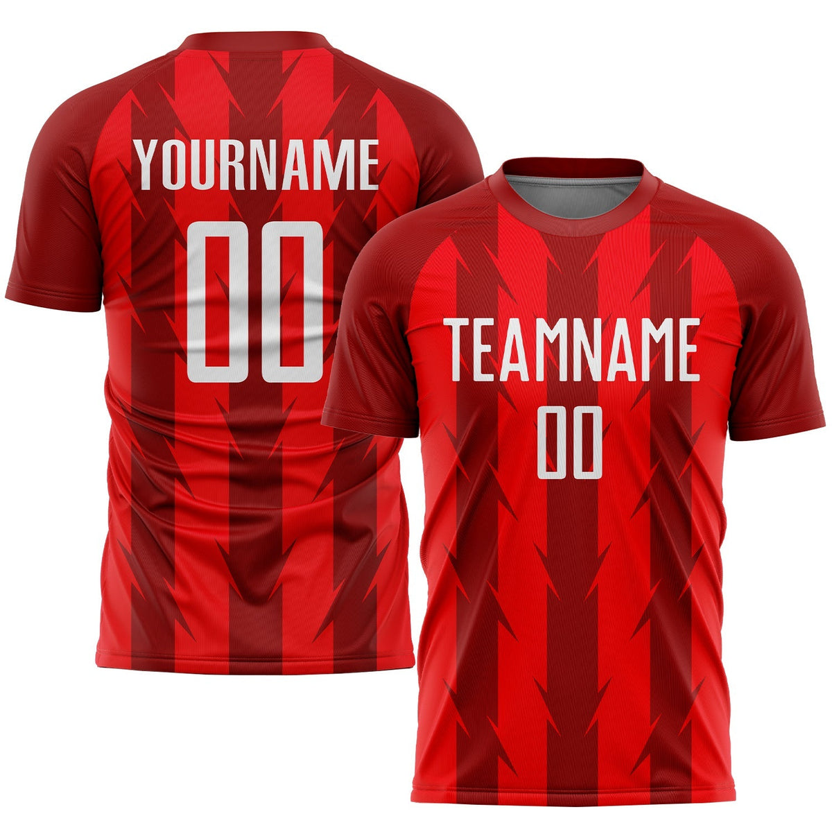 Custom Soccer Jersey - Red White Sublimation Uniform - Style Soccer0149