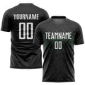 Custom Soccer Jersey - Black White-Neon Green Sublimation Uniform