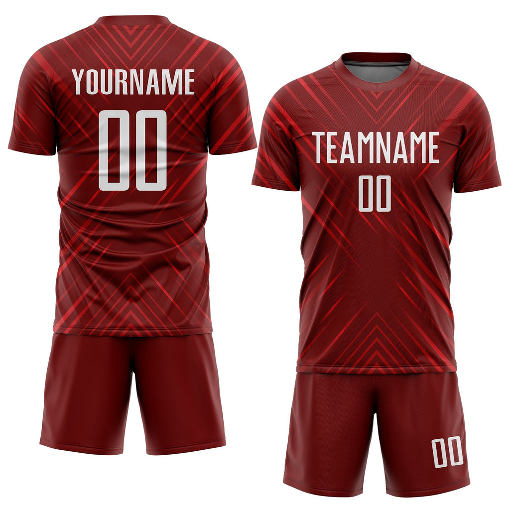Custom Soccer Jersey - Red White Sublimation Uniform - Style Soccer0160