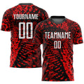 Custom Soccer Jersey - Red Black-White Sublimation Uniform - Style Soccer0169