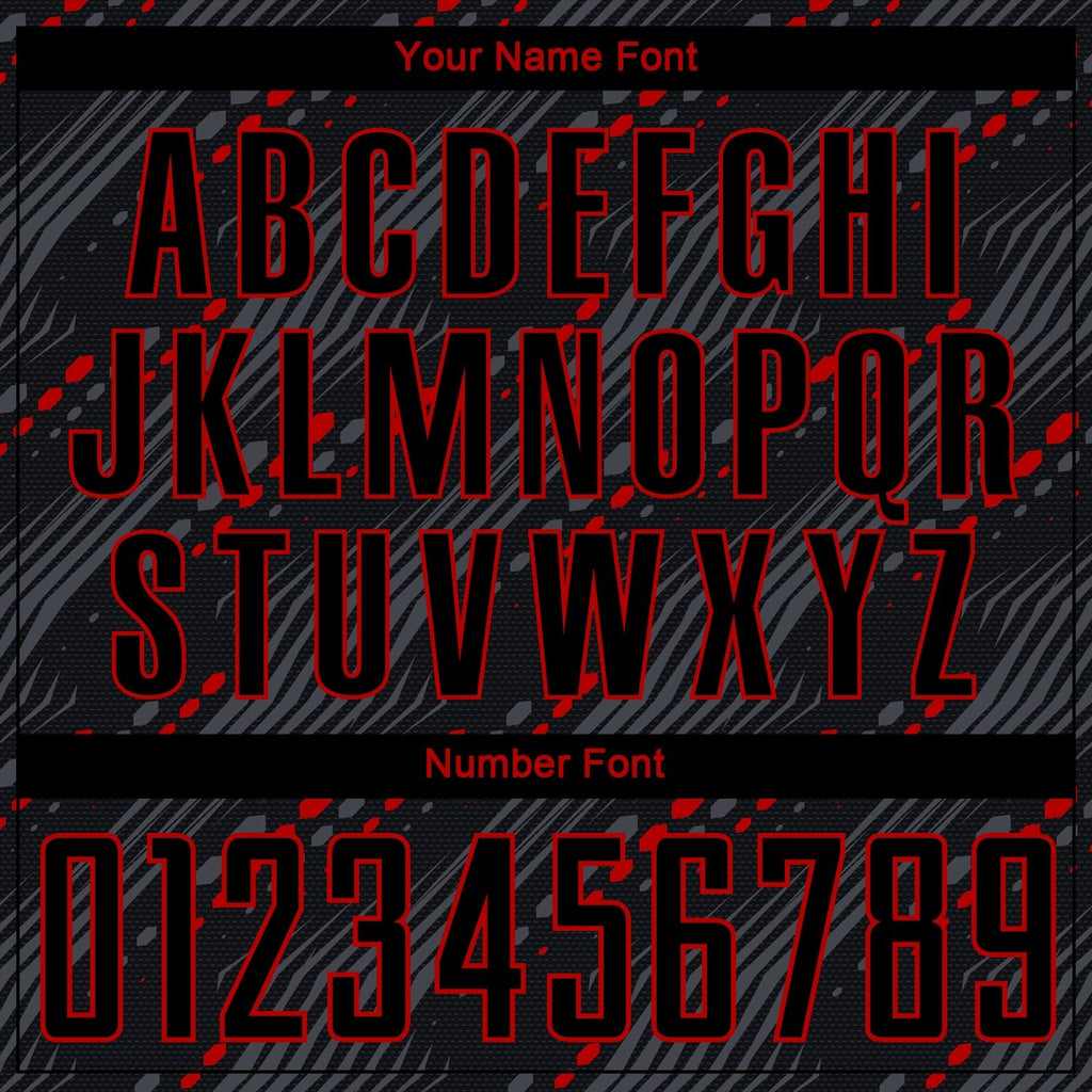 Custom Soccer Jersey - Black Red Sublimation Uniform - Style Soccer0224